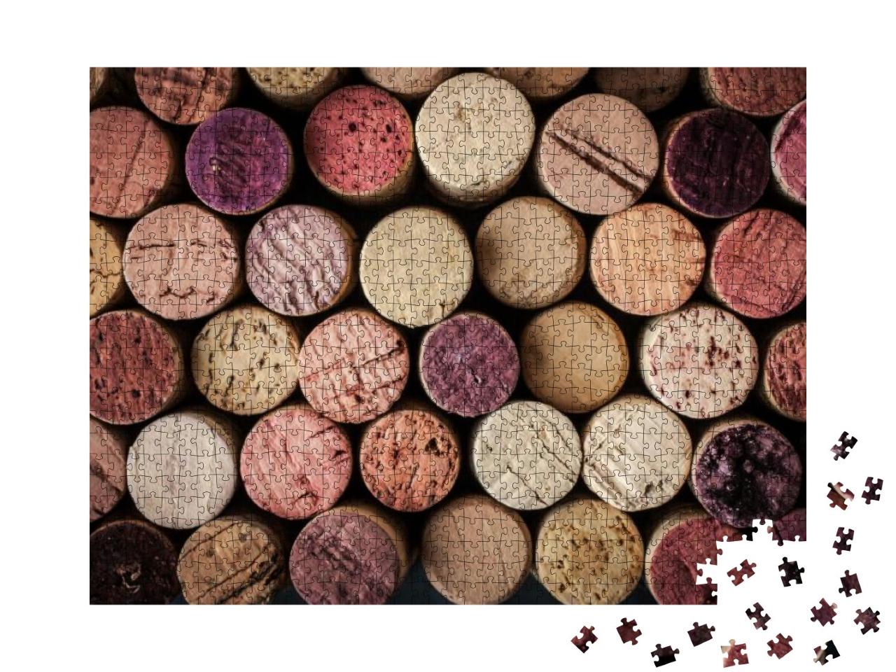 Wine Corks Background Horizontal... Jigsaw Puzzle with 1000 pieces