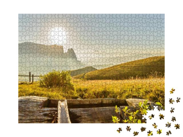 Schlern, Seiser Alm... Jigsaw Puzzle with 1000 pieces