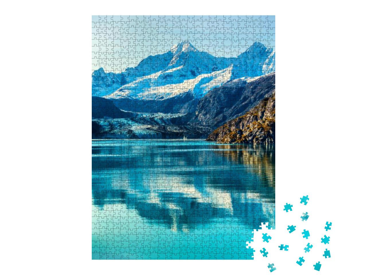 Glacier Bay Cruise Ship Cruising to Johns Hopkins Glacier... Jigsaw Puzzle with 1000 pieces