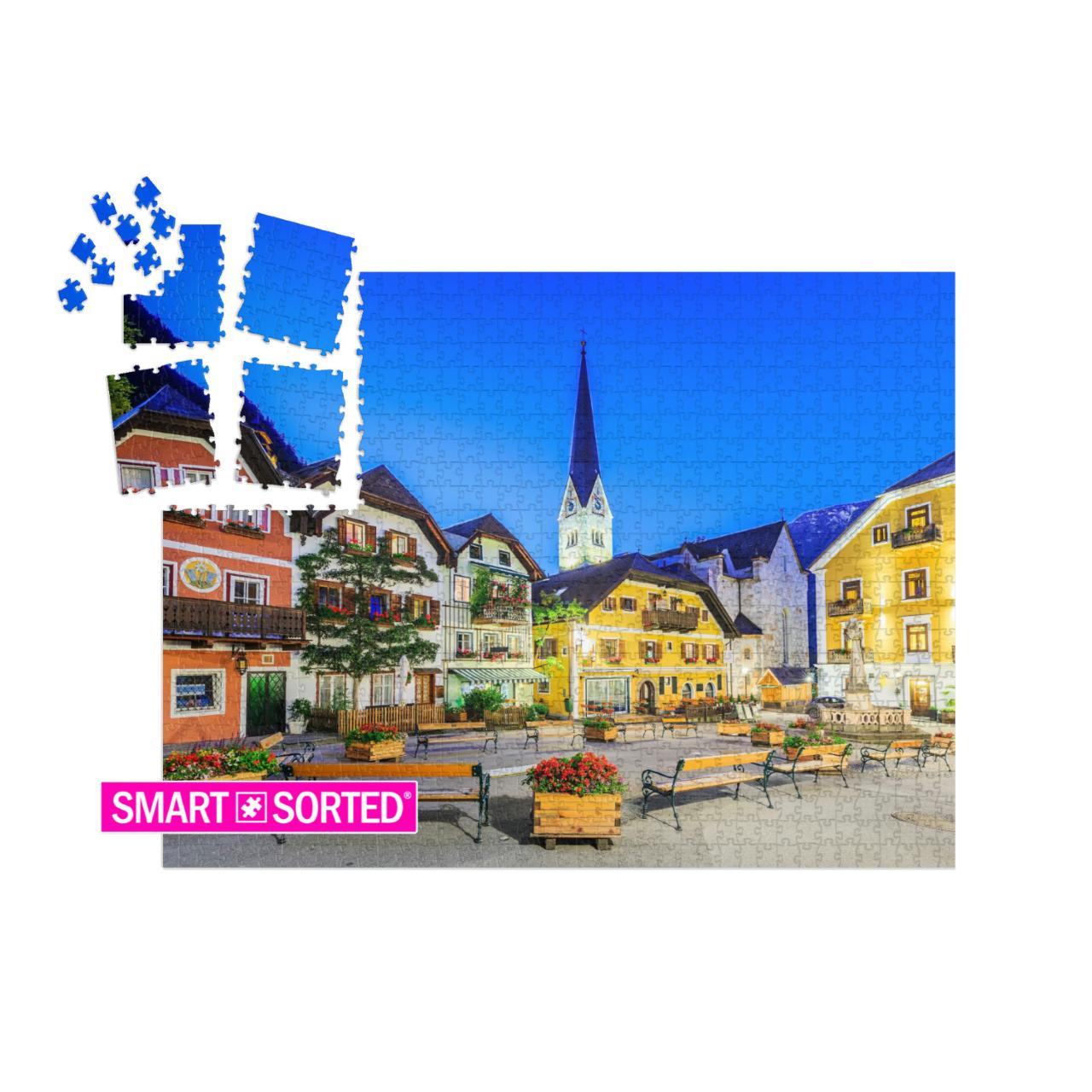 Hallstatt, Austria. Mountain Village in the Austrian Alps... | SMART SORTED® | Jigsaw Puzzle with 1000 pieces