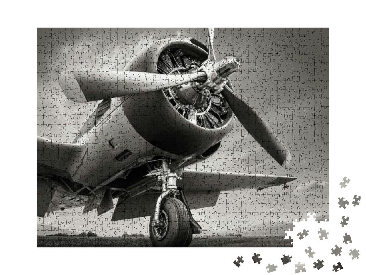 Historical Aircraft Against a Dramatic Sky... Jigsaw Puzzle with 1000 pieces