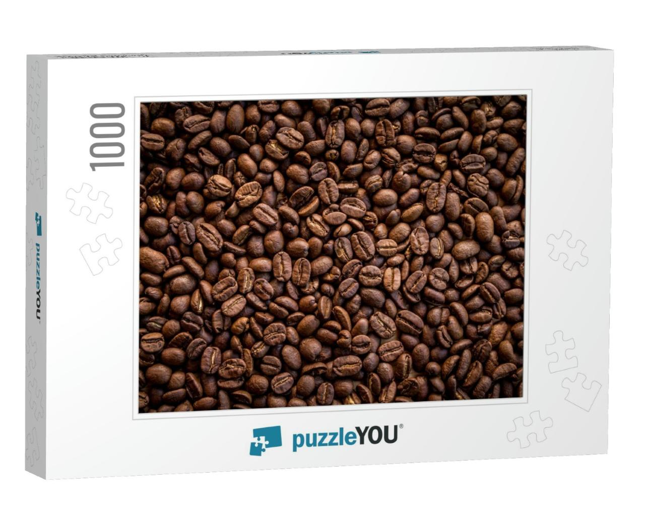 Roasted Coffee Beans Background... Jigsaw Puzzle with 1000 pieces