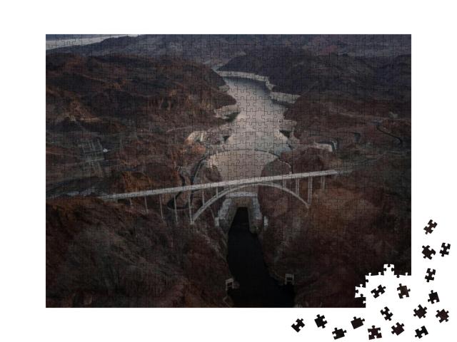 Hoover Dam from a Helicopter... Jigsaw Puzzle with 1000 pieces