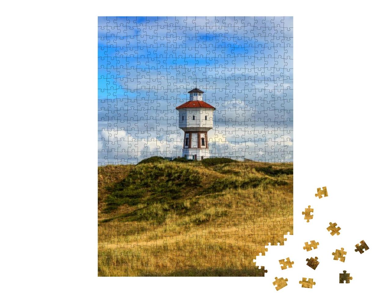 A Lighthouse At the Island of Langeoog, Lower Saxony, Ger... Jigsaw Puzzle with 500 pieces