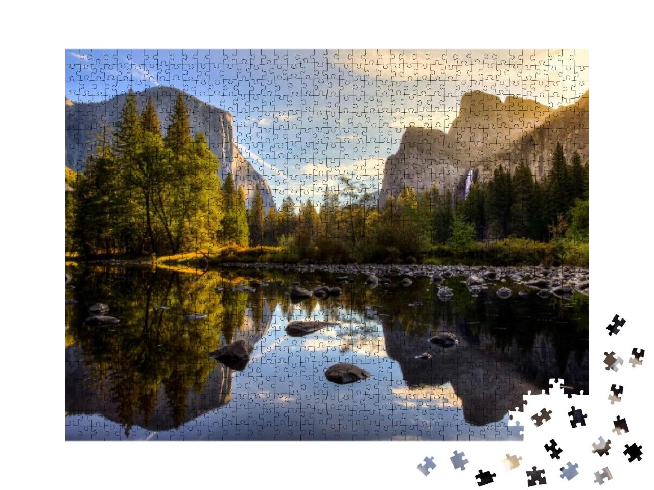 Sunrise on Yosemite Valley, Yosemite National Park, Calif... Jigsaw Puzzle with 1000 pieces