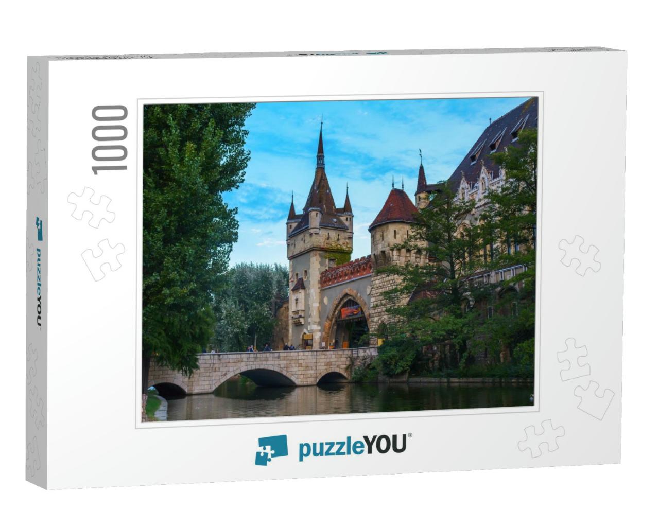 Castle in Hungary in Budapest Enclosed by a Moat... Jigsaw Puzzle with 1000 pieces