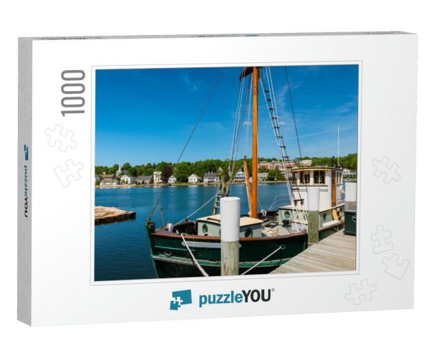 Fishing Boat At Mystic Seaport, Connecticut, New England... Jigsaw Puzzle with 1000 pieces
