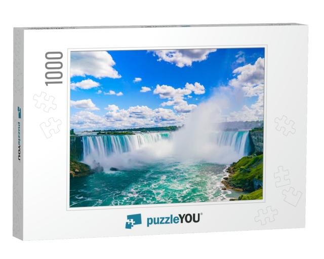 The Amazing Niagara Falls is Renowned for Its Beauty & is... Jigsaw Puzzle with 1000 pieces