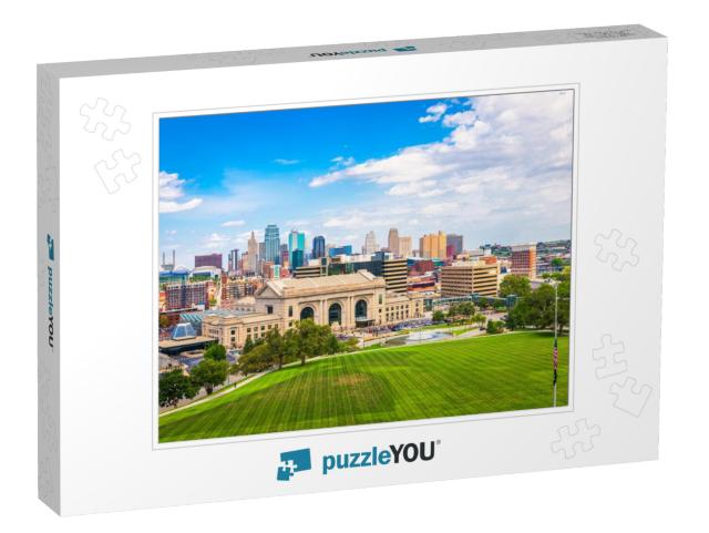 Kansas City, Missouri, USA Downtown Skyline with Union Sta... Jigsaw Puzzle