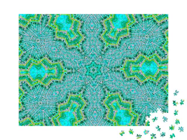 A Bright Colorful Mandala Pattern. Mandala is a Common Sy... Jigsaw Puzzle with 1000 pieces