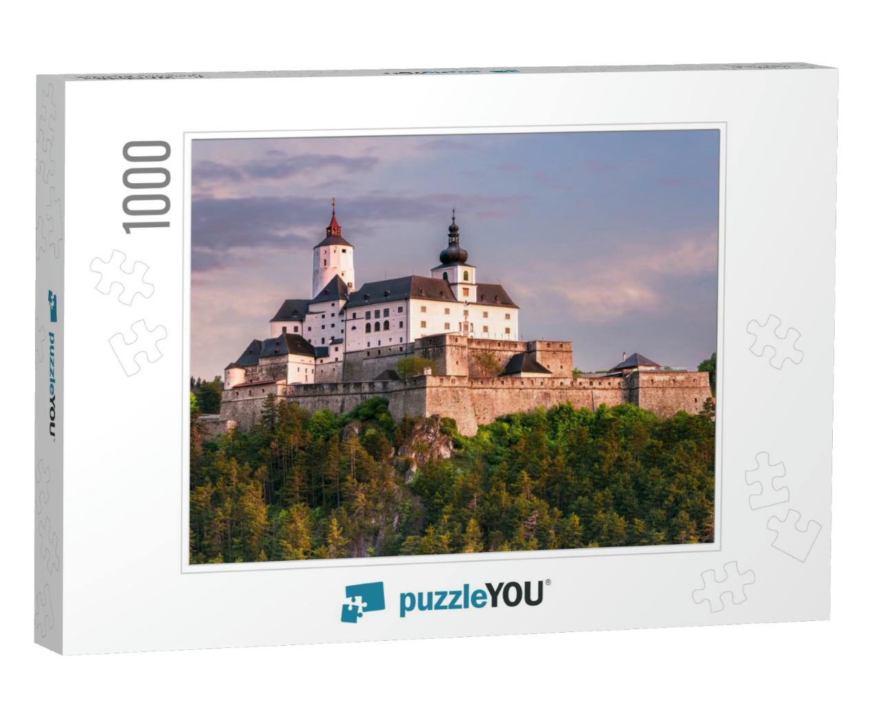 Spring Sunrise Impression of Castle Forchtenstein Burgenl... Jigsaw Puzzle with 1000 pieces