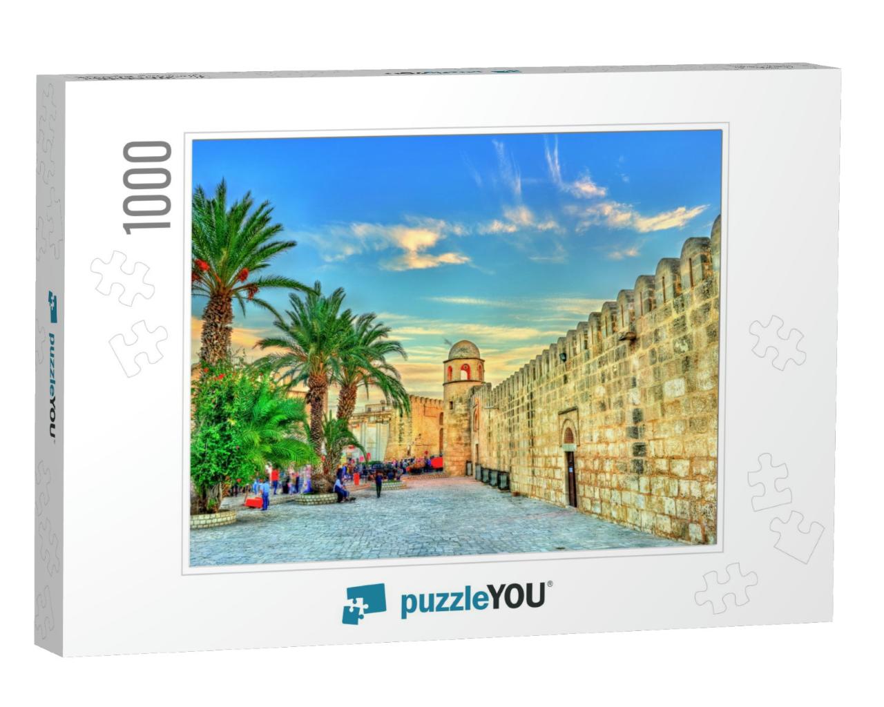 Walls & Minaret of the Grand Mosque of Sousse. UNESCO Wor... Jigsaw Puzzle with 1000 pieces