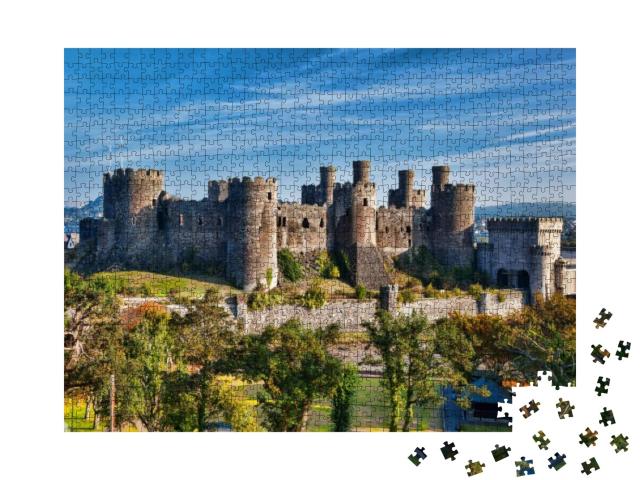 Famous Conwy Castle in Wales, United Kingdom, Series of W... Jigsaw Puzzle with 1000 pieces
