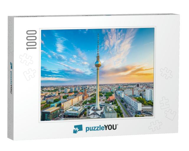 Aerial View of Berlin Skyline with Famous Tv Tower At Ale... Jigsaw Puzzle with 1000 pieces