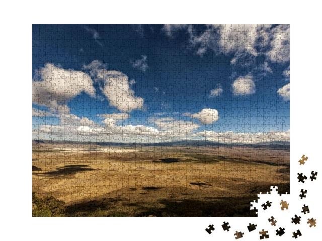 Ngorongoro Crater Bird View... Jigsaw Puzzle with 1000 pieces
