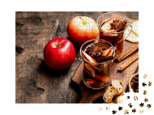 Hot Spicy Beverage. Hot Drink Apple Tea, Punch with Cinna... Jigsaw Puzzle with 1000 pieces