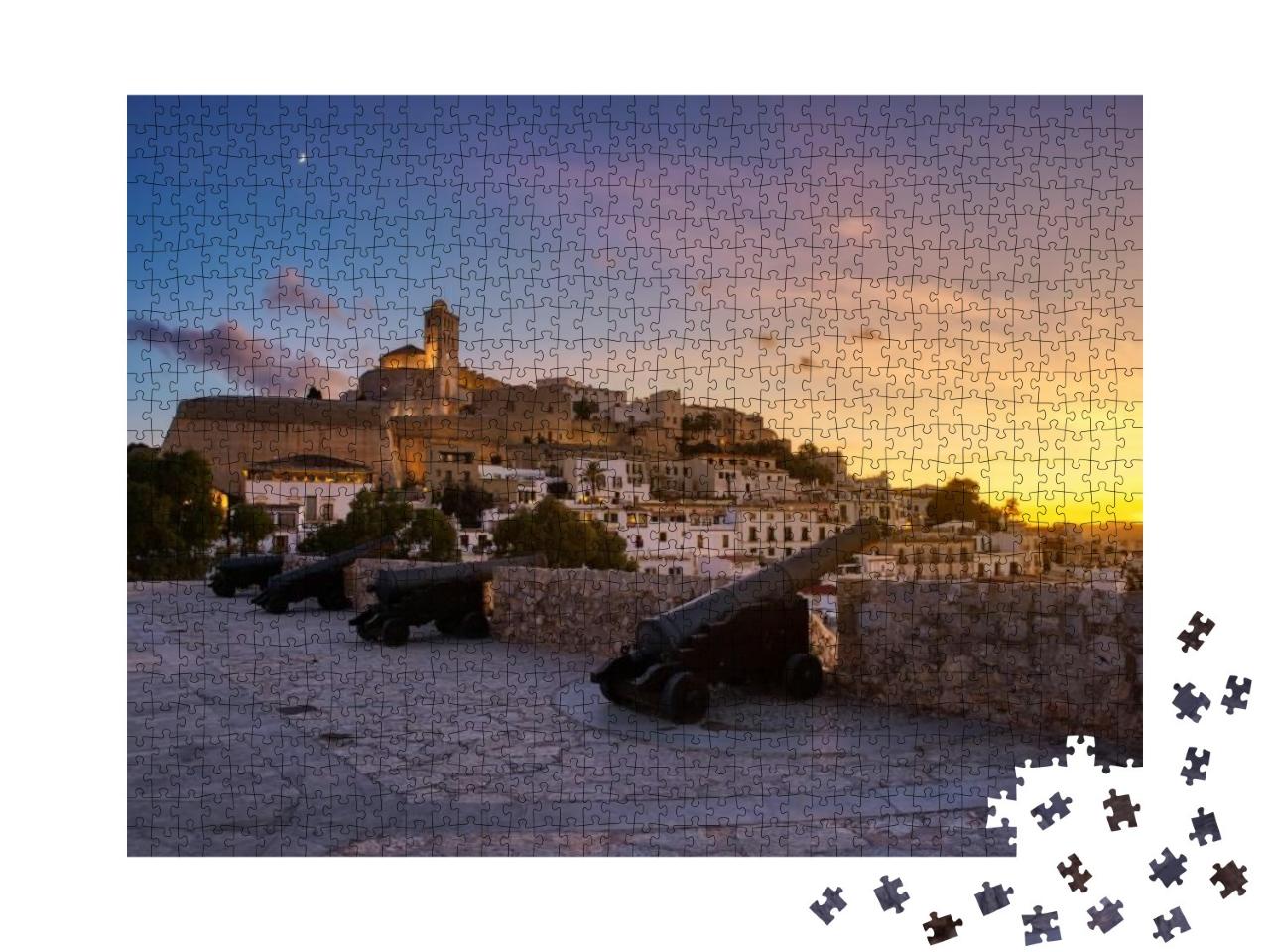 Beautiful Sunset in the Historic Area of Dalt Vila in Ibi... Jigsaw Puzzle with 1000 pieces