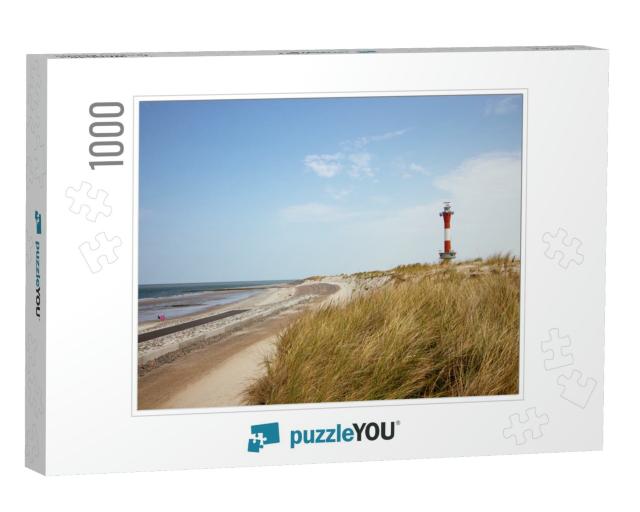 Lighthouse on Wangerooge Island with Beach... Jigsaw Puzzle with 1000 pieces