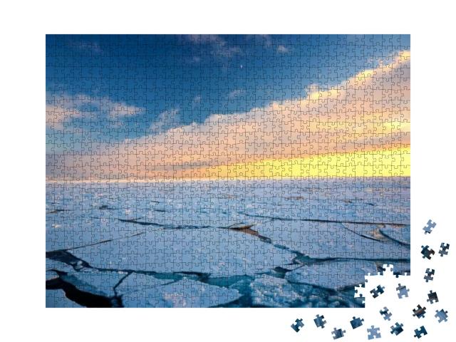 Global Warming At the Arctic North Pole, Svalbard... Jigsaw Puzzle with 1000 pieces