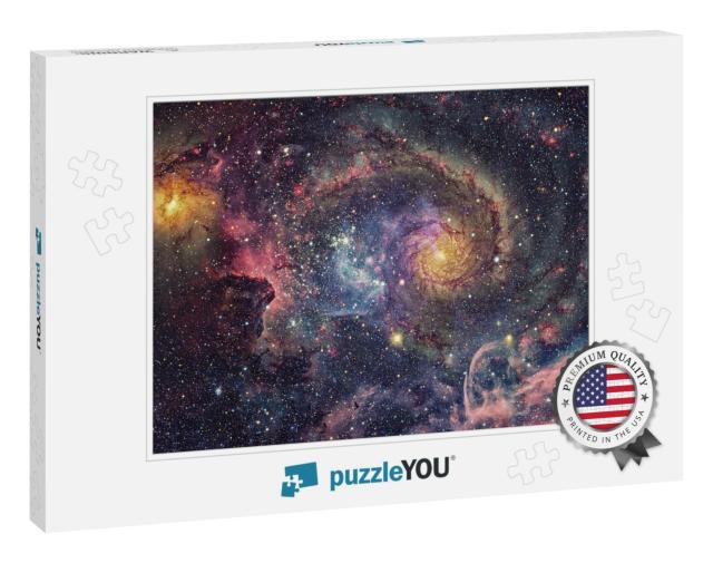 Galaxy & Nebula. Abstract Space Background. Elements of T... Jigsaw Puzzle