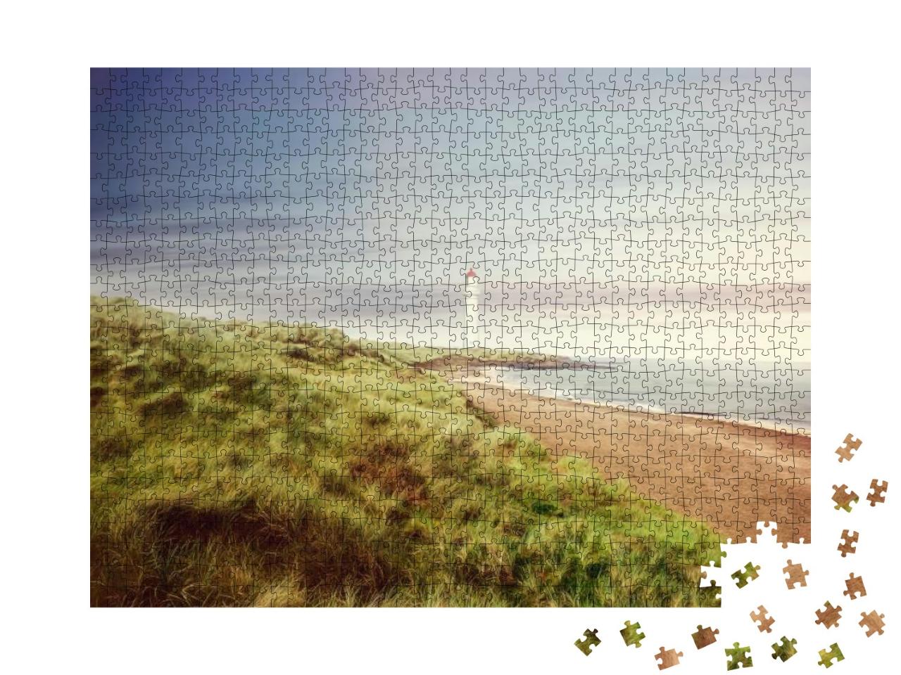 Fisherman in a Coastal Landscape... Jigsaw Puzzle with 1000 pieces