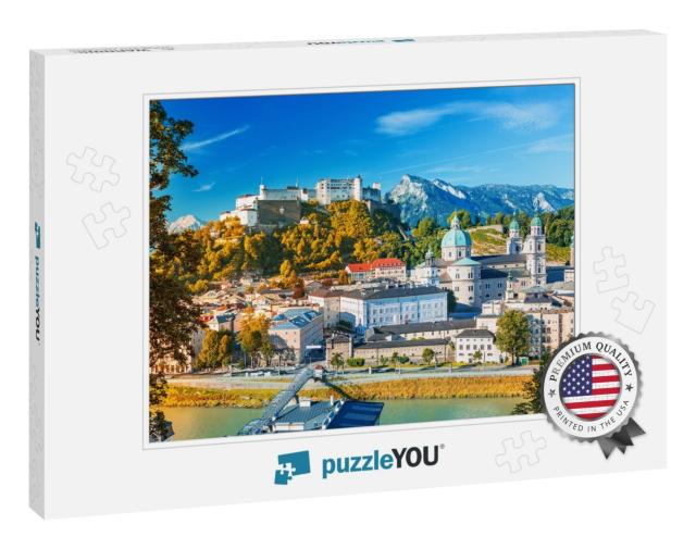 Beautiful View on Salzburg Skyline with Festung Hohensalz... Jigsaw Puzzle