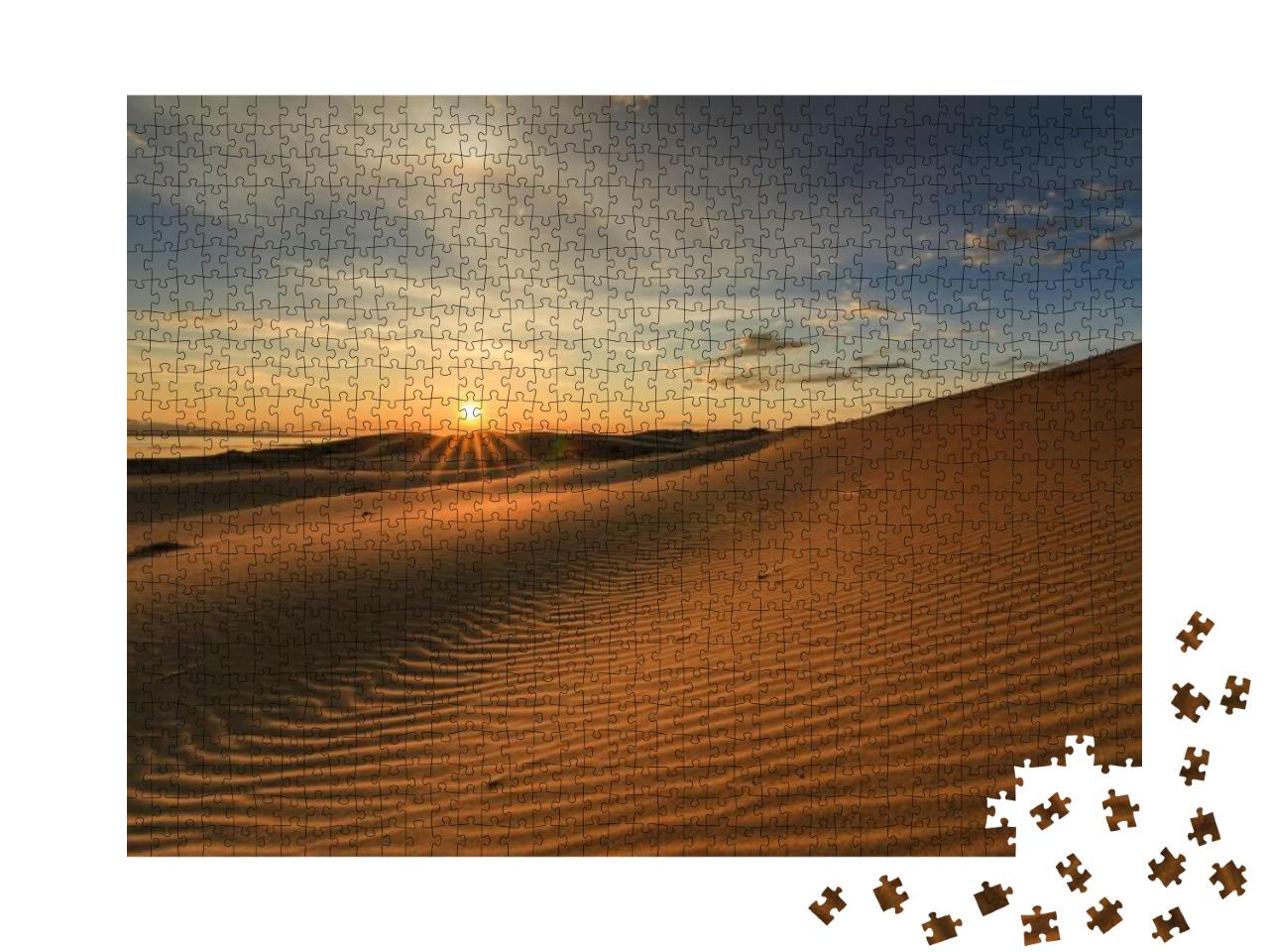 Beautiful Views of the Gobi Desert. Mongolia... Jigsaw Puzzle with 1000 pieces