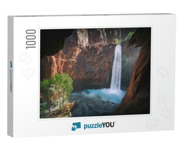 The Waterfalls of Havasu, Mooney Falls Waterfall, Grand C... Jigsaw Puzzle with 1000 pieces