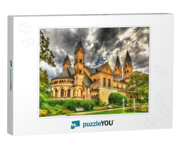 Basilica of St. Castor in Coblenz, Germany... Jigsaw Puzzle
