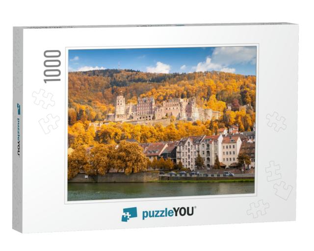 The Ruin of Heidelberg Castle or Schloss, Germany in Autu... Jigsaw Puzzle with 1000 pieces