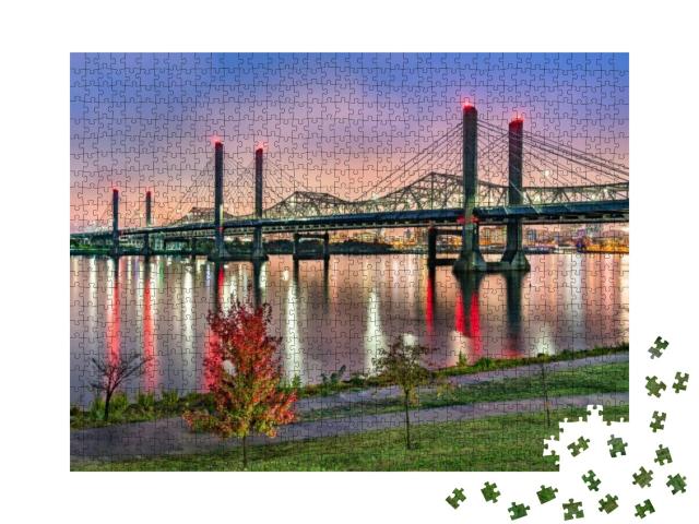 The Abraham Lincoln Bridge & the John F. Kennedy Memorial... Jigsaw Puzzle with 1000 pieces