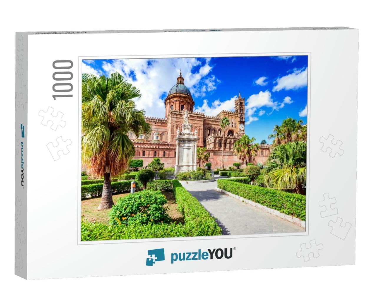 Palermo, Sicily. Twilight View Norman Cathedral of Assump... Jigsaw Puzzle with 1000 pieces