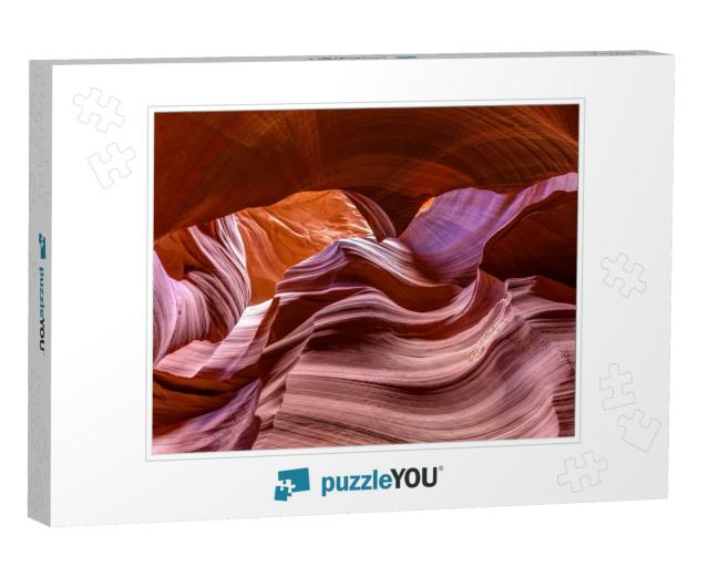 Lower Antelope Sandstone Beauty. Colorful Sandstone Forma... Jigsaw Puzzle