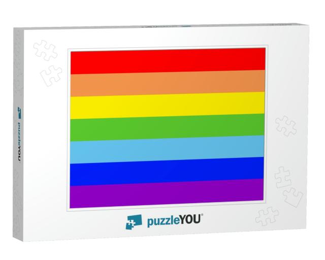 Banner with Colors of the Rainbow Symbol of Peace & Broth... Jigsaw Puzzle
