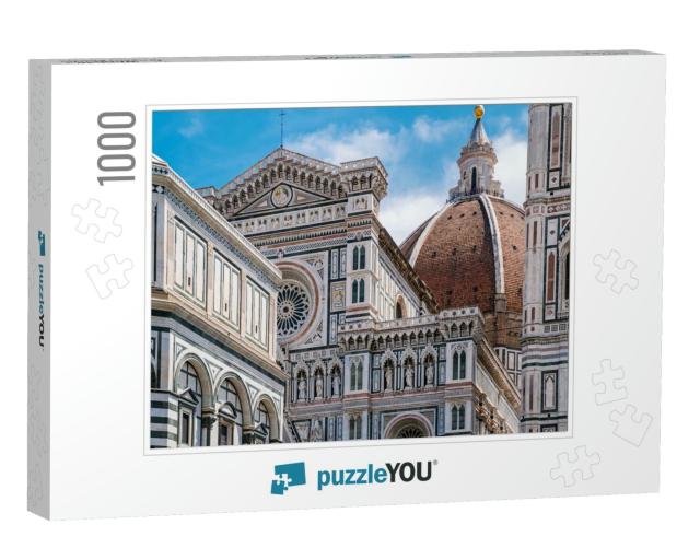Florence Duomo, Italy. Santa Maria Del Fiore Cathedral Ba... Jigsaw Puzzle with 1000 pieces