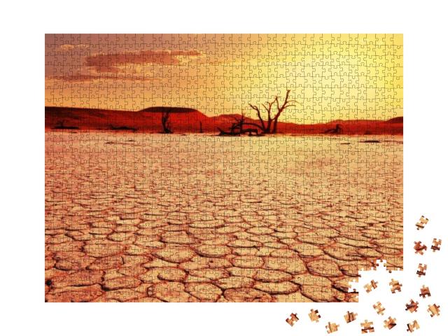Dead Valley in Namibia... Jigsaw Puzzle with 1000 pieces