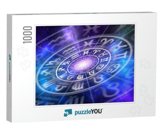 Zodiac Signs Inside of Horoscope Circle - Astrology & Hor... Jigsaw Puzzle with 1000 pieces