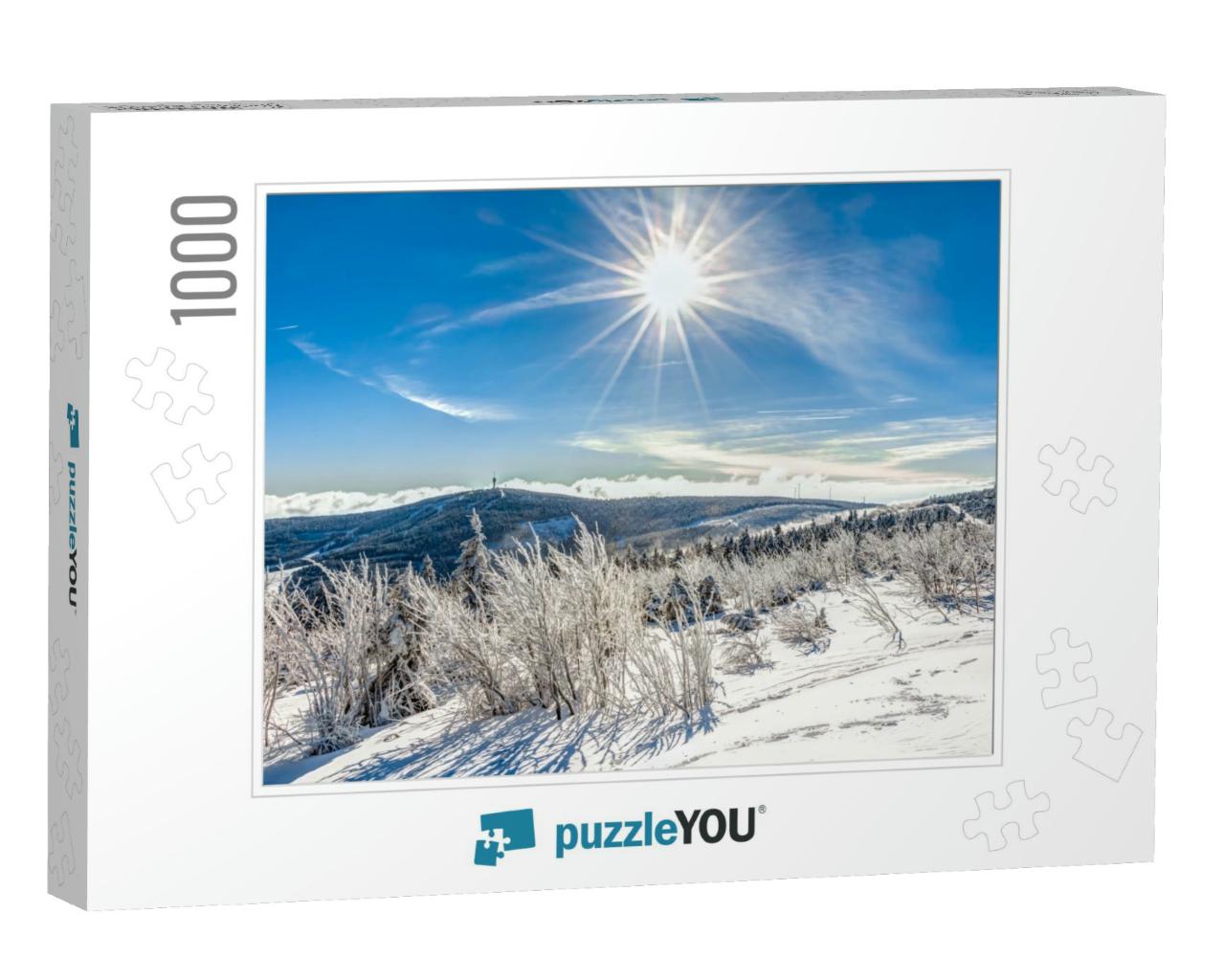 Landscape Near Oberwiesenthal in Germany in Winter... Jigsaw Puzzle with 1000 pieces
