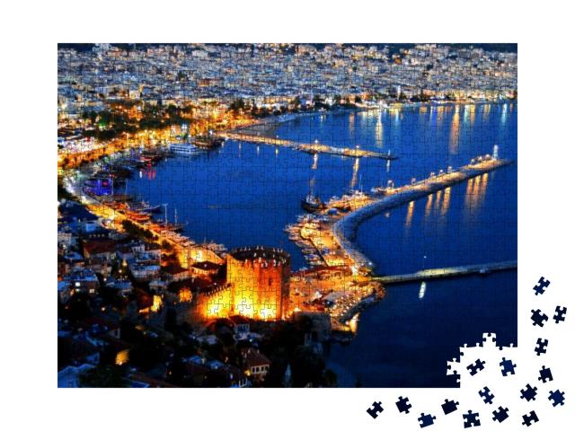 View of Alanya Harbor Form Alanya Peninsula. Turkish Rivi... Jigsaw Puzzle with 1000 pieces