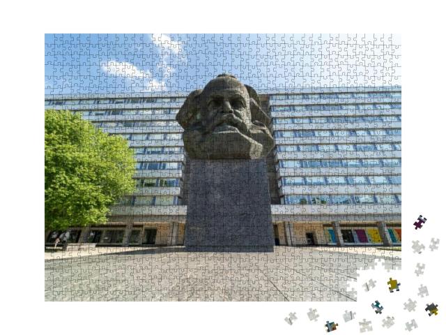 The Karl Marx Monument in Chemnitz... Jigsaw Puzzle with 1000 pieces