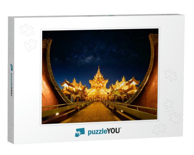 Karaweik Palace At Night, Yangon Myanmar... Jigsaw Puzzle