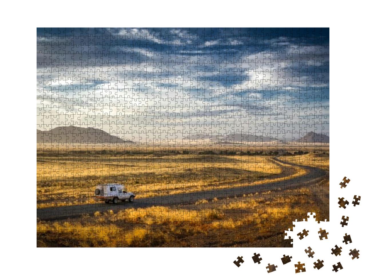 Early Morning on the Way to the Sand Dunes of Sossusvlei... Jigsaw Puzzle with 1000 pieces
