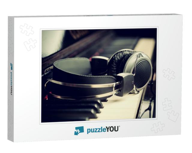 Piano Keyboard with Headphones for Music... Jigsaw Puzzle