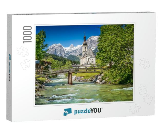 Scenic Mountain Landscape in the Bavarian Alps with Famou... Jigsaw Puzzle with 1000 pieces