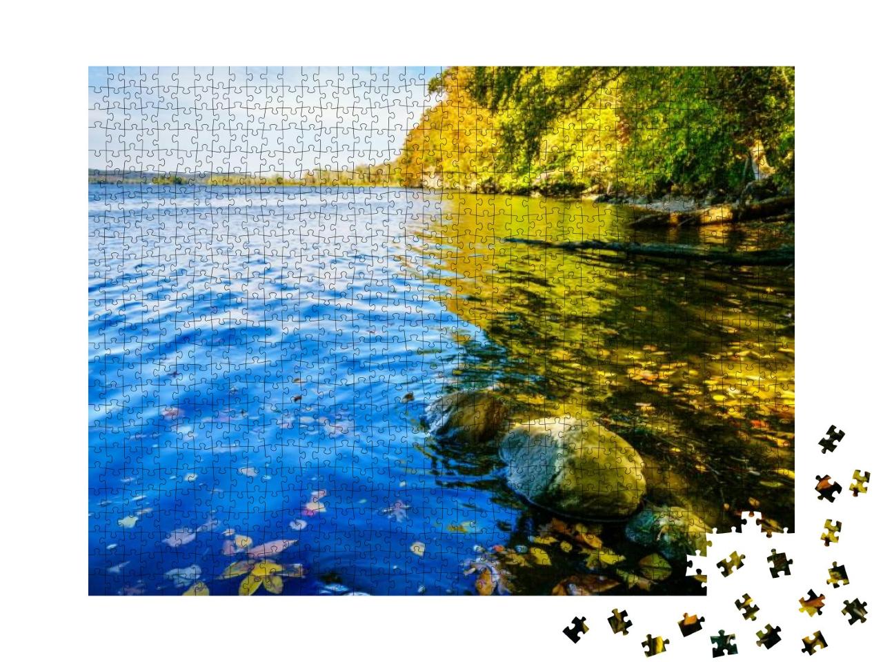 Scenic View of the Connecticut River in Fall. Gillette Ca... Jigsaw Puzzle with 1000 pieces