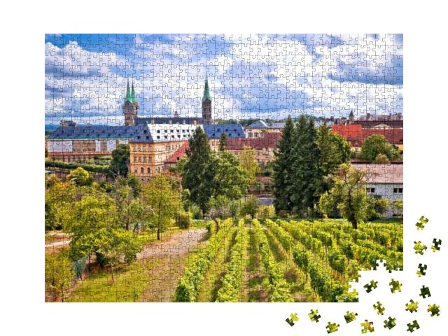Bamberg. Town of Bamberg View from Michaelsberg Vineyards... Jigsaw Puzzle with 1000 pieces