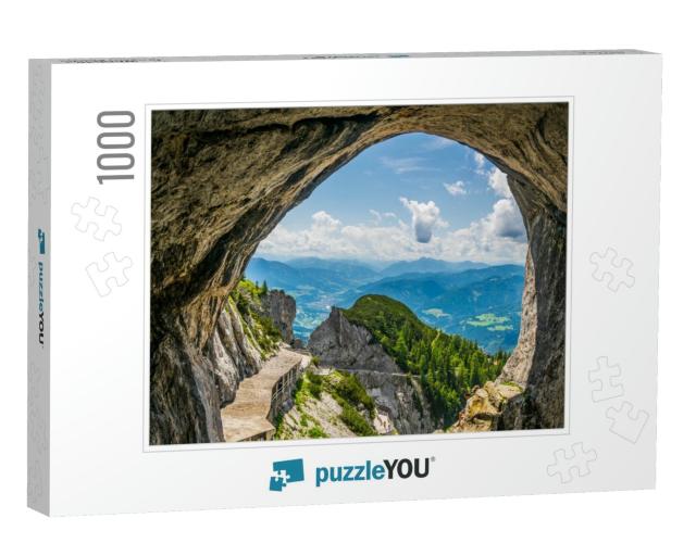 View of the Berchtesgaden Alps from the Eisriesenwelt in... Jigsaw Puzzle with 1000 pieces