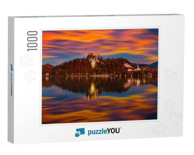 Magnificent Lake of Slovenia in Autumn... Jigsaw Puzzle with 1000 pieces