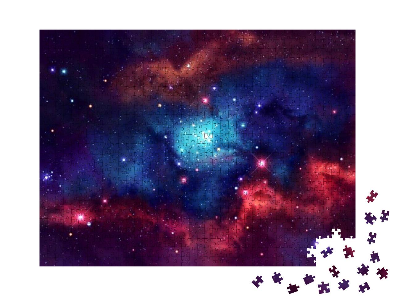 Deep Space Universe Beautiful Nebula. Universe Filled wit... Jigsaw Puzzle with 1000 pieces