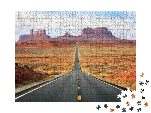 Amazing Sunlight Near Monument Valley, Arizona, Usa... Jigsaw Puzzle with 1000 pieces